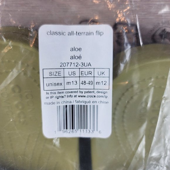 NEW Crocs Terrain Sandals Men's Size 13 Flip Flop Waterproof Thong Comfort Slide - Picture 8 of 8